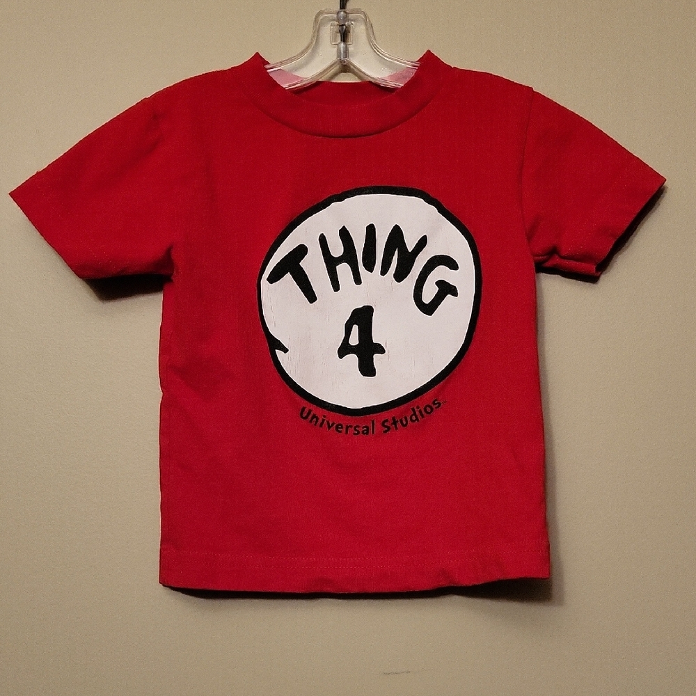 Universal Studios red 'Thing 4' tee shirt